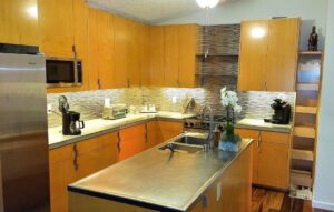 Option 1 – Kitchen After with Repurposed Cabinets Option 1 Kitchen After with Repurposed Cabinets